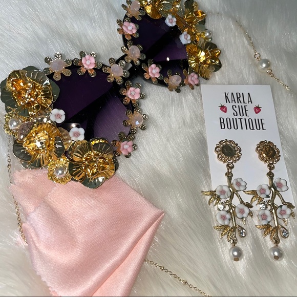 Oversized Lux Unique Sunglasses Set - Picture 3 of 6